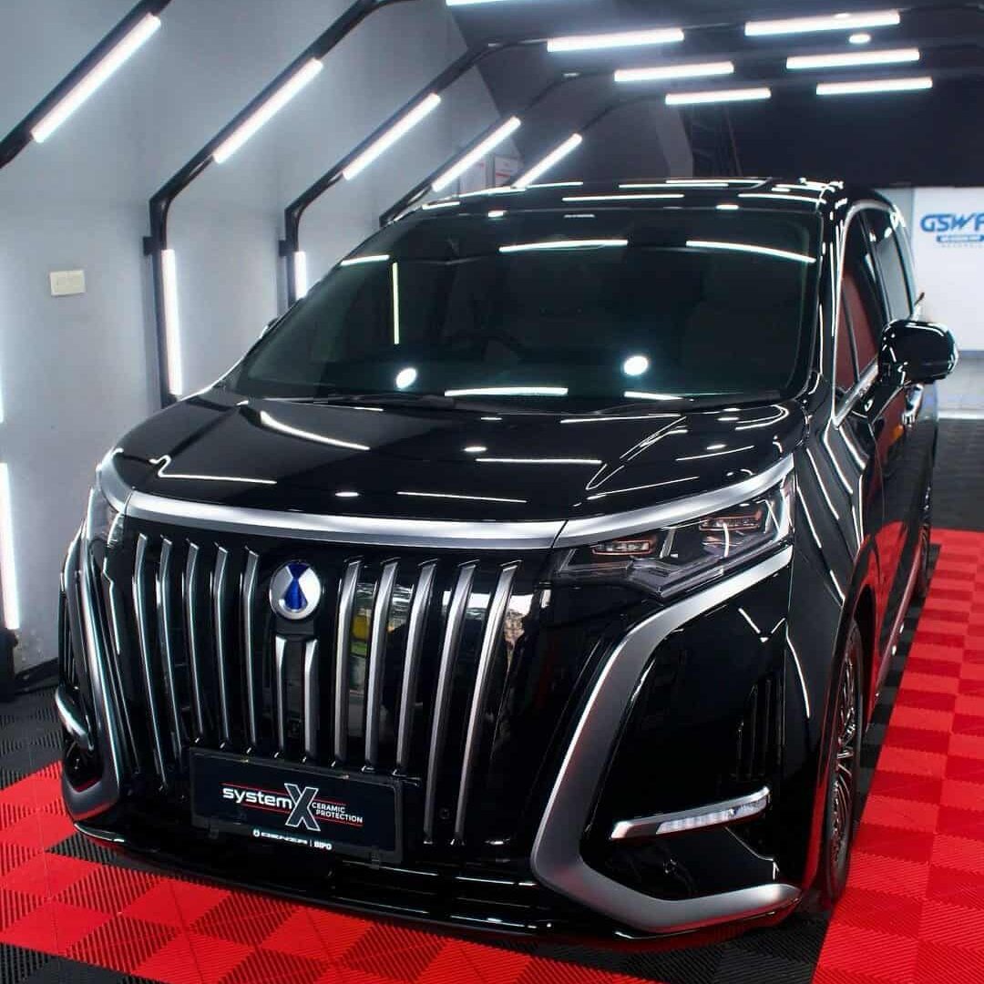 Denza D9 yang sudah terlindungi maksimal oleh System X Ceramic Protection!✅ Eksterior Coating by