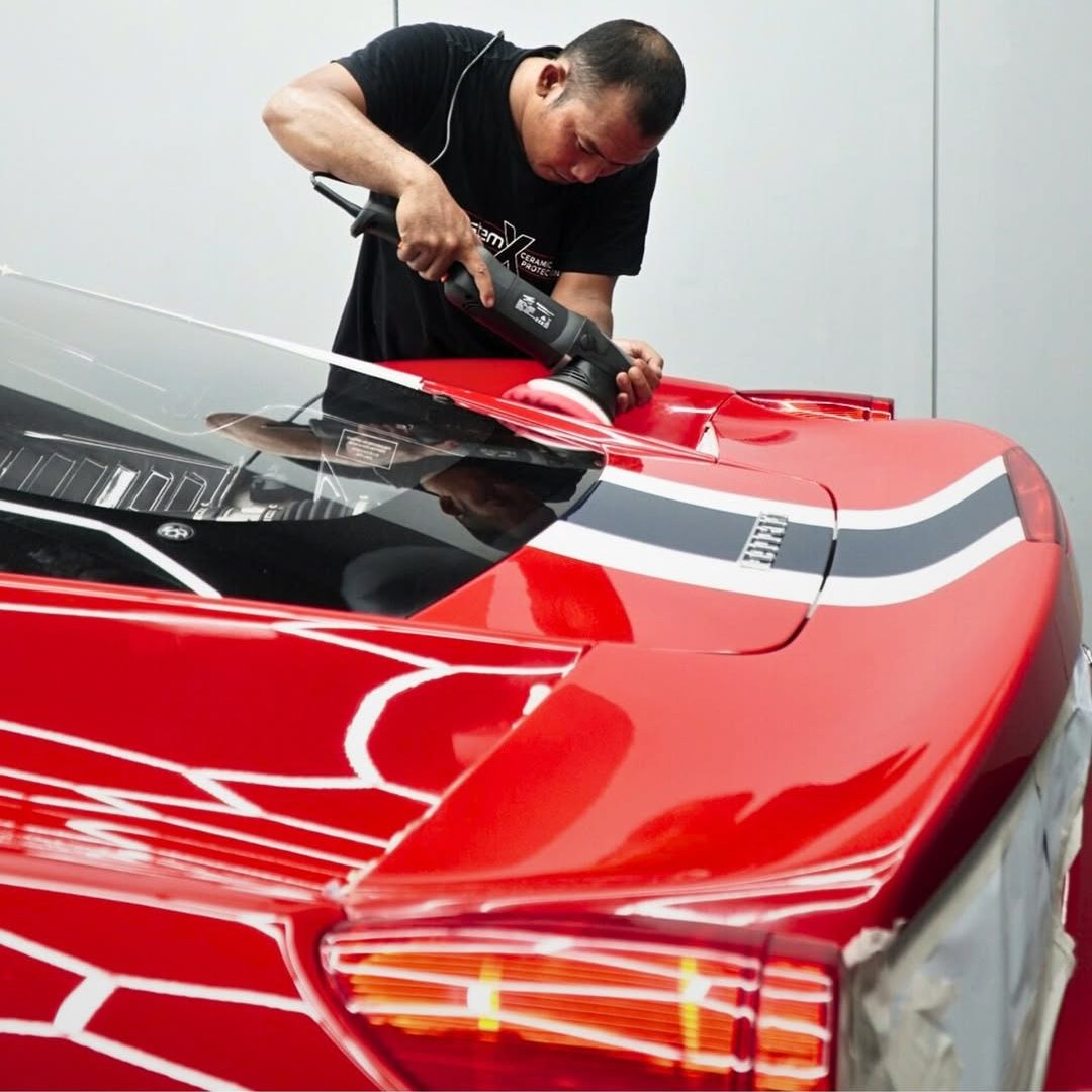 Ferrari 458 Speciale paint correction by System X Indonesia.Reservation & More Information -📞 0 (1)