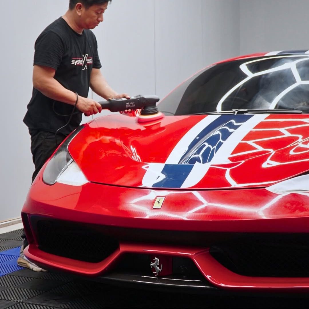 Ferrari 458 Speciale paint correction by System X Indonesia.Reservation & More Information -📞 0 (2)