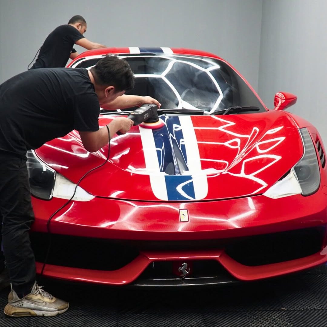 Ferrari 458 Speciale paint correction by System X Indonesia.Reservation & More Information -📞 0