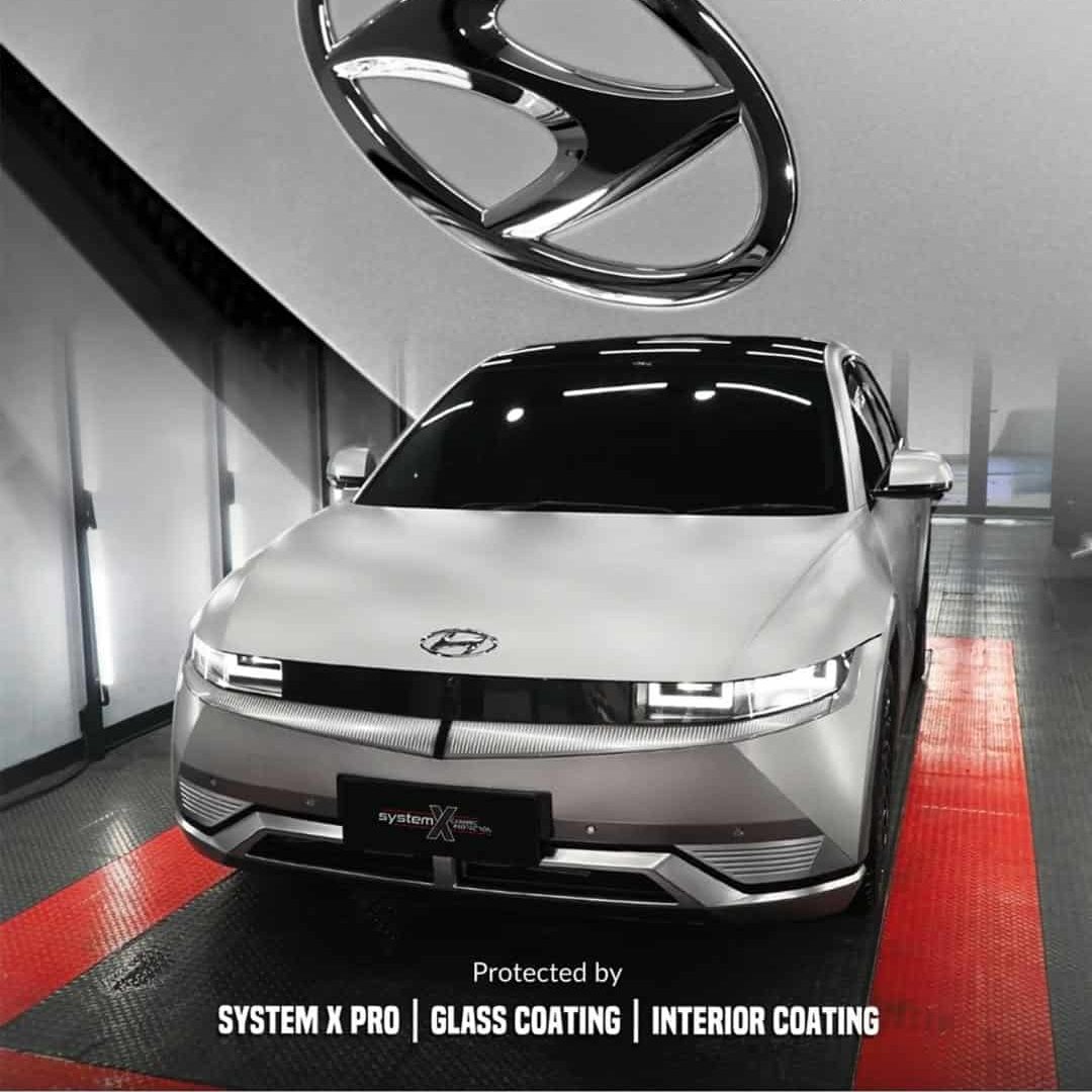 Kali ini Hyundai IONIQ5 di treatment dan proteksi paket System X Ceramic Protection Pro Ultimat