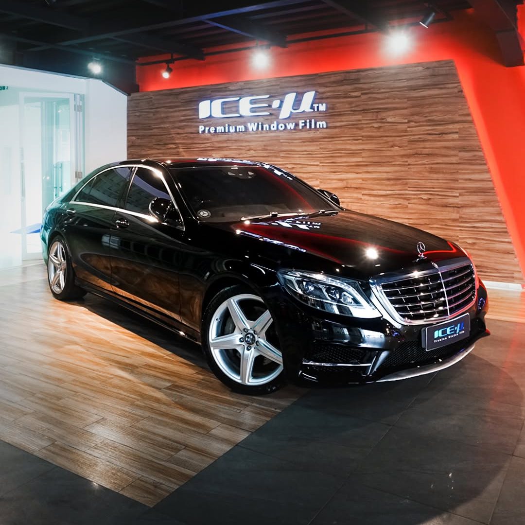 Mercedes Benz S 500 🚘Front Windshield CT40Side & Back CT20Mau mobil kamu dipasang kaca film ICE