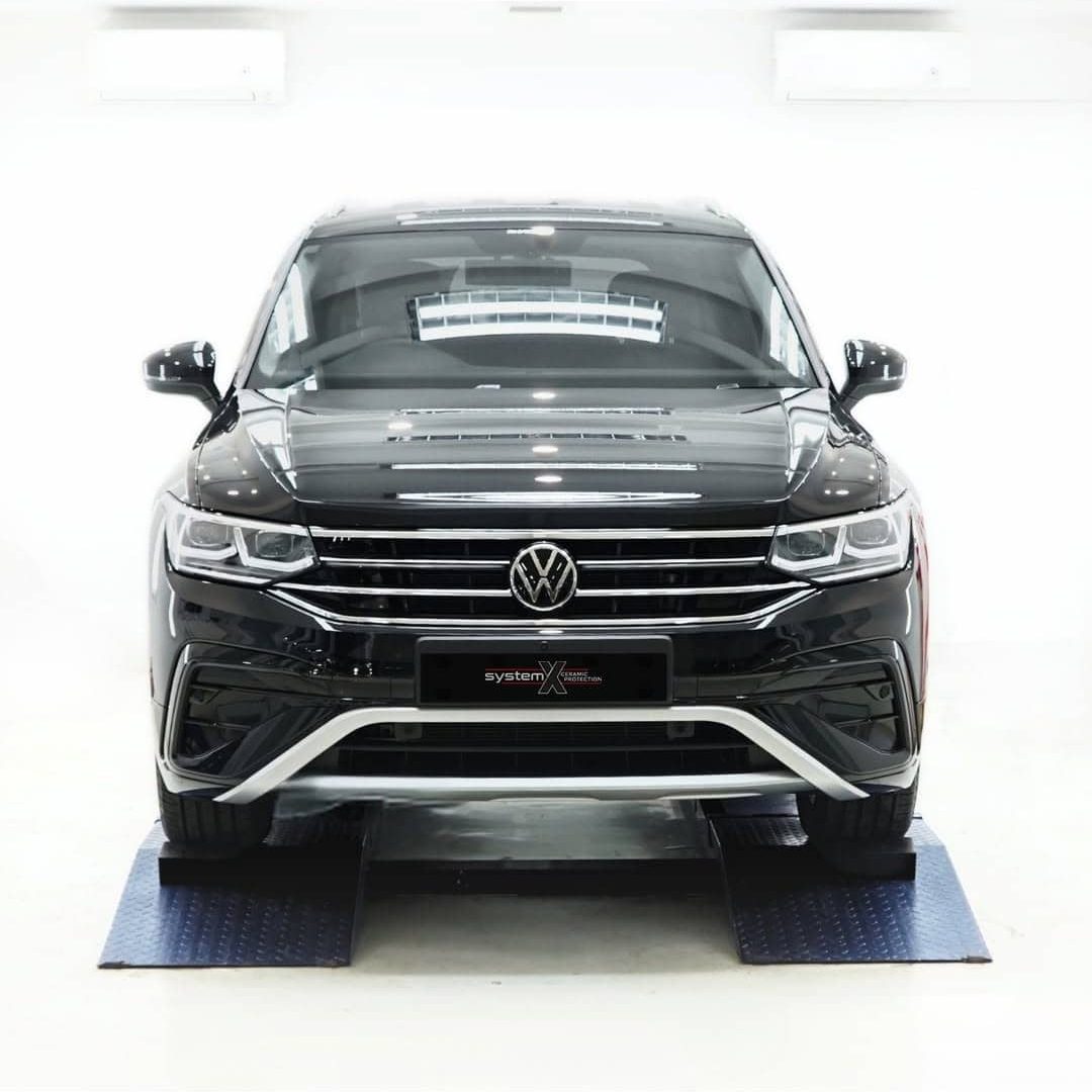 New Volkswagen Tiguan Allspace before coating with System X Diamond Ultimate Package.Reservation