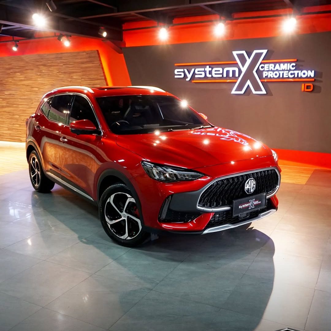 Tampilan MG HS i-Smart setelah coating dengan Paket Pro Premium. Udah kebayang kan gimana kilaun