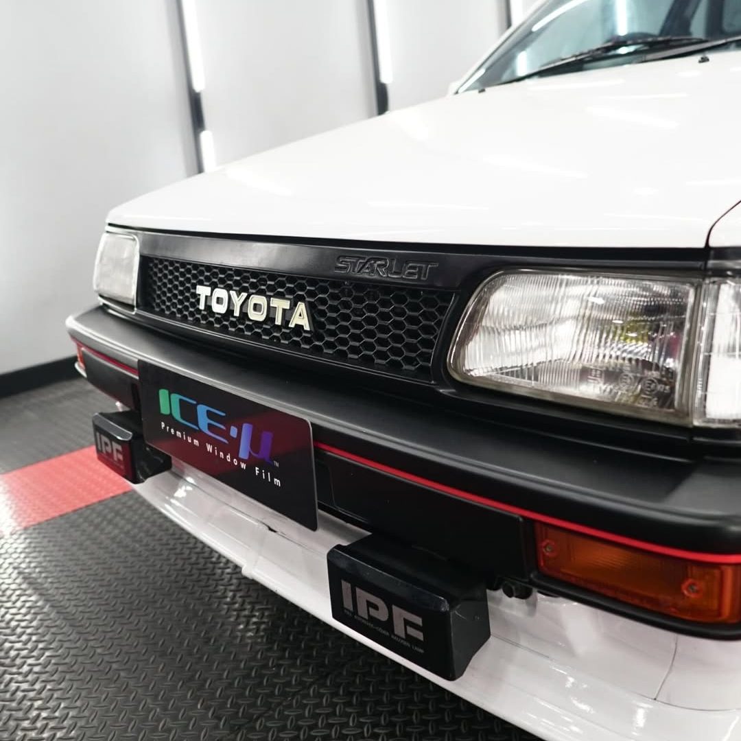 Toyota Starlet 1986 🚗RT 70 Sky Blue (20_ Darkeness Level)Mau mobil kamu dipasang kaca film ICE (1)
