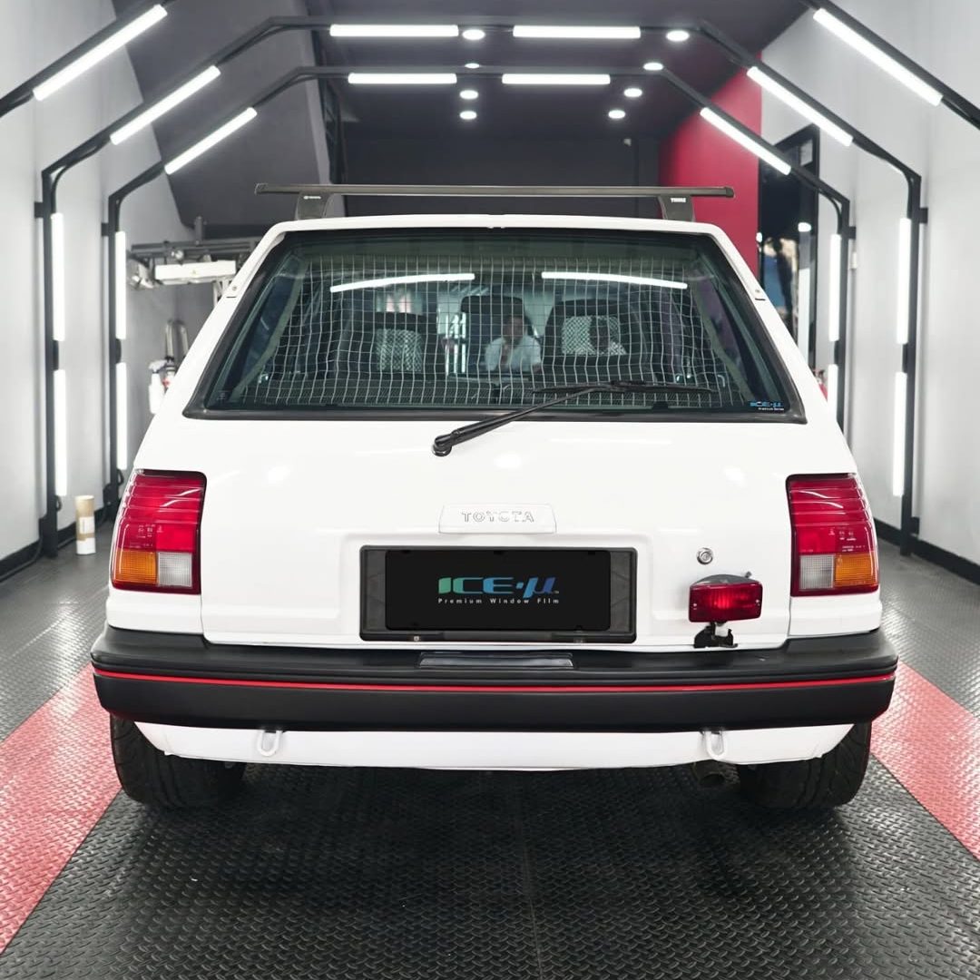 Toyota Starlet 1986 🚗RT 70 Sky Blue (20_ Darkeness Level)Mau mobil kamu dipasang kaca film ICE (3)