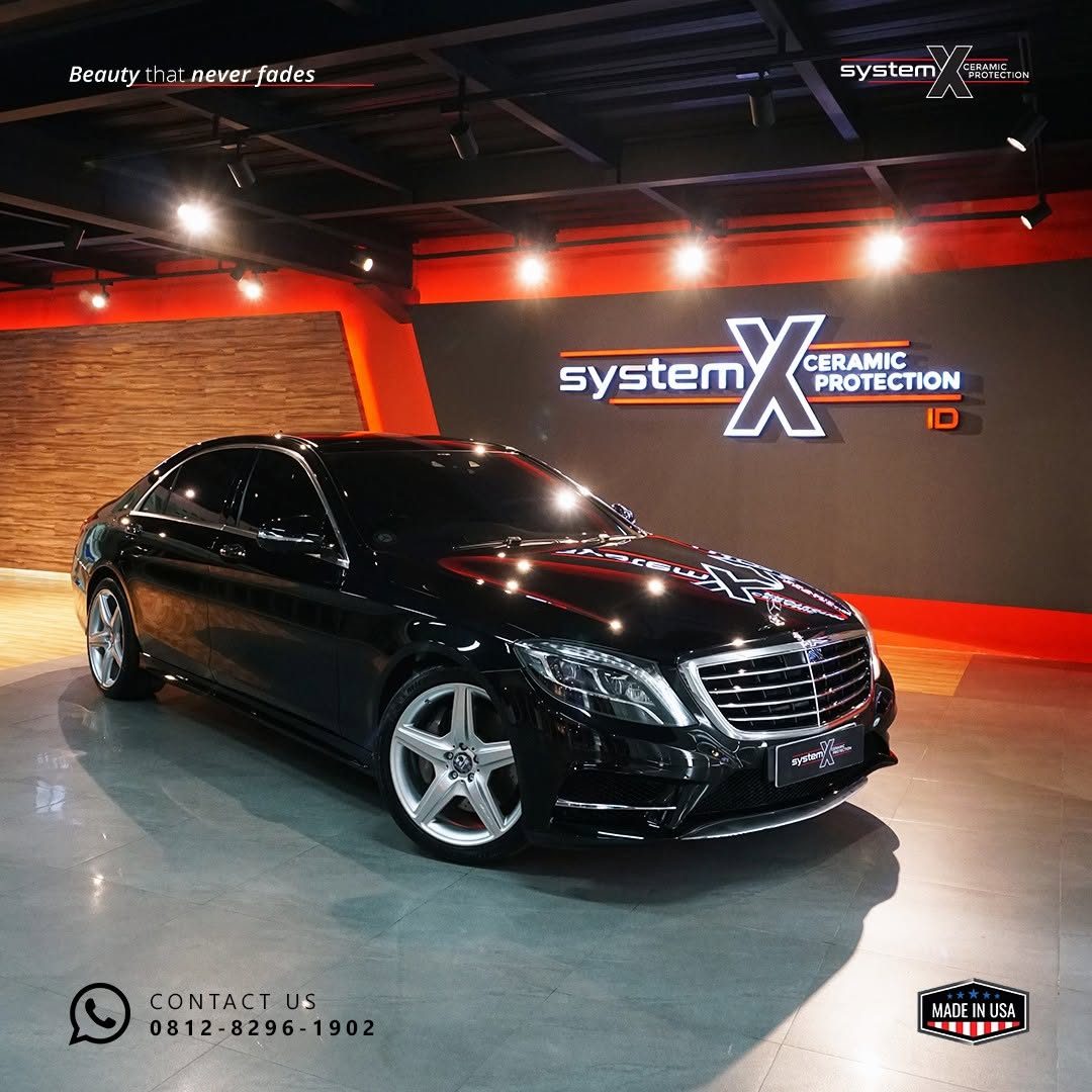 Unit Mercy S 500 selesai Coating oleh tim System X Ceramic Protection Jadi makin cakep 😎Mau jug