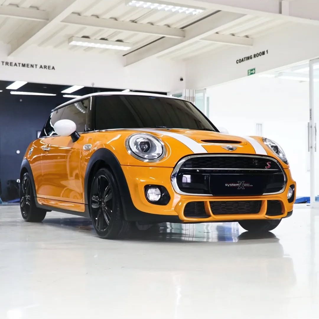 Yellow Mini Cooper S.Protect by System X Pro UltimateReservation & More Information -📞 0812 82